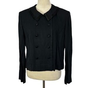 Vintage Jessica Howard Double Breasted Blazer Jacket Career Wear‎ Black Women 12